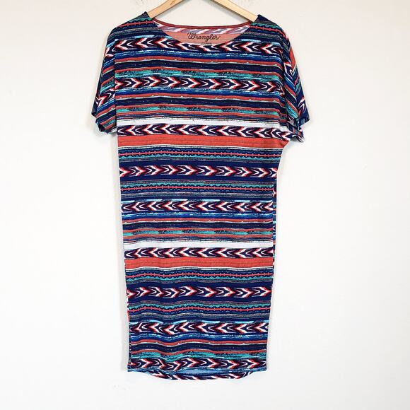 Wrangler Southwestern Print Shift Dress Women's Small Casual Rodeo Country - Picture 1 of 6